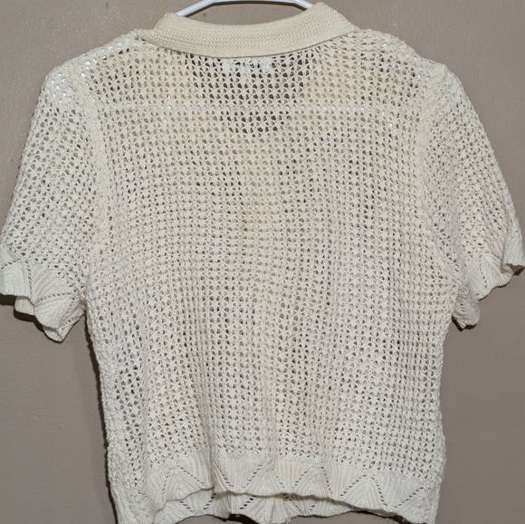 Fashion Nova Crochet Short Sleeve Top, Size:Large - Picture 4 of 4